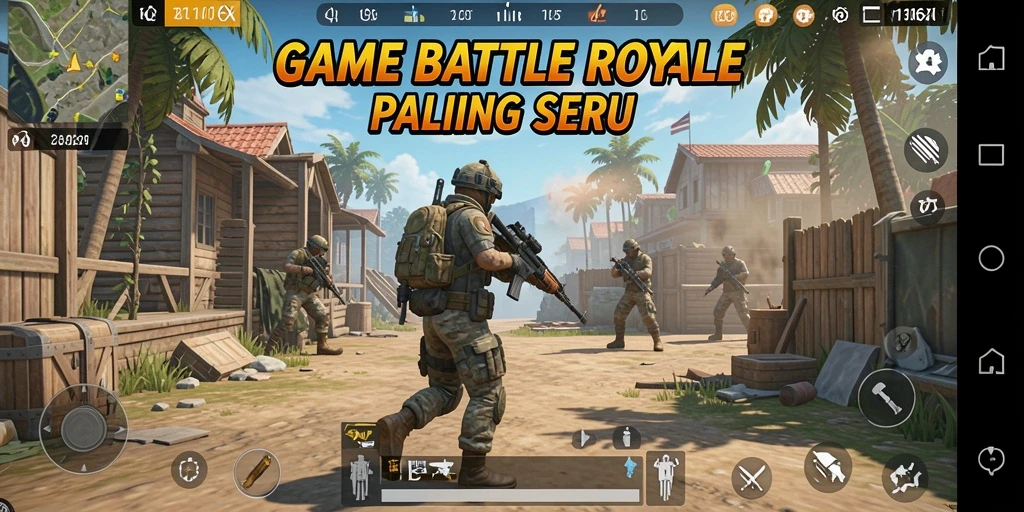 Tampilan gameplay seru dari 116X dalam pertempuran Battle Royale.