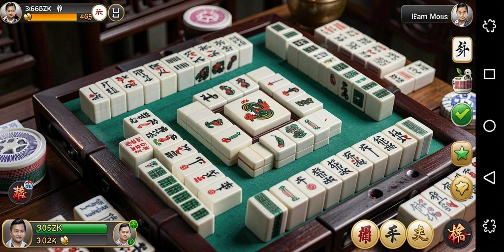 Screenshot gameplay Mahjong menggunakan 365ZK dengan tampilan yang menarik.