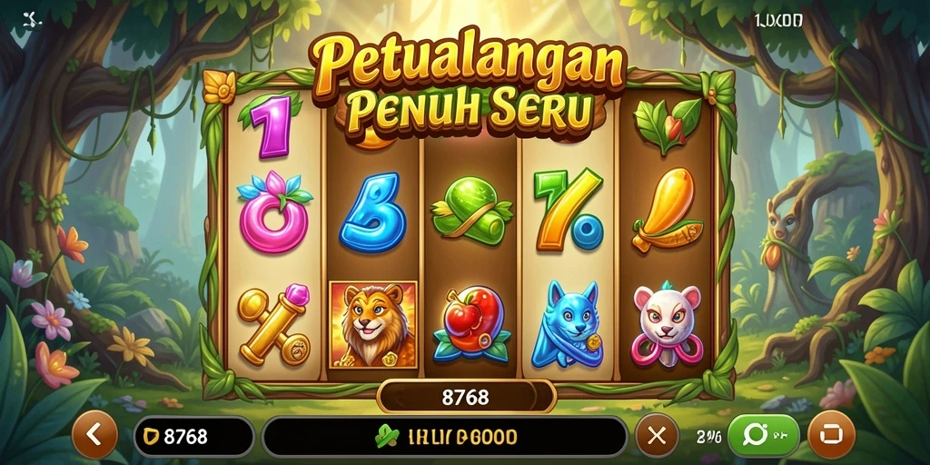 Screenshot gameplay menarik dari 8768 yang menunjukkan keseruan slot.