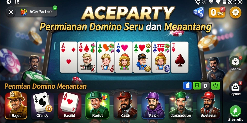 Tampilan gameplay domino yang seru dan interaktif di ACEPARTY.