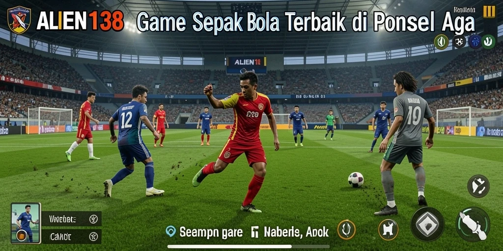 Tampilan gameplay ALIEN138 dengan aksi sepak bola yang dinamis.