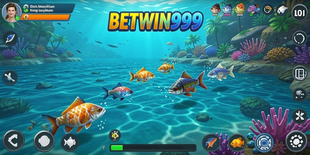 Screenshot BETWIN999 menampilkan gameplay memancing yang seru dan realistis.