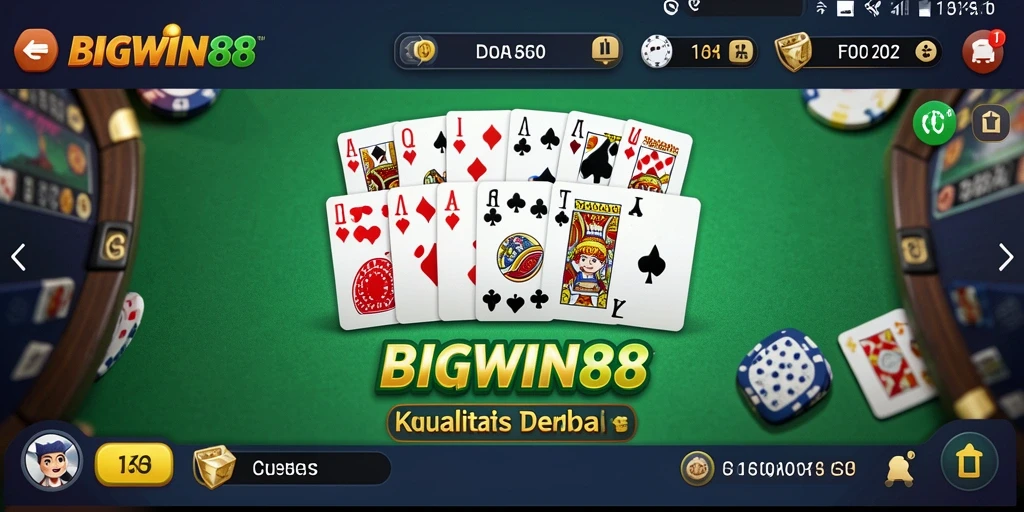Tangkapan layar gameplay BIGWIN88 menampilkan aksi seru permainan Domino.