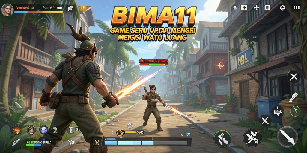 Screenshot BIMA11 menampilkan gameplay seru dan grafis warna-warni.