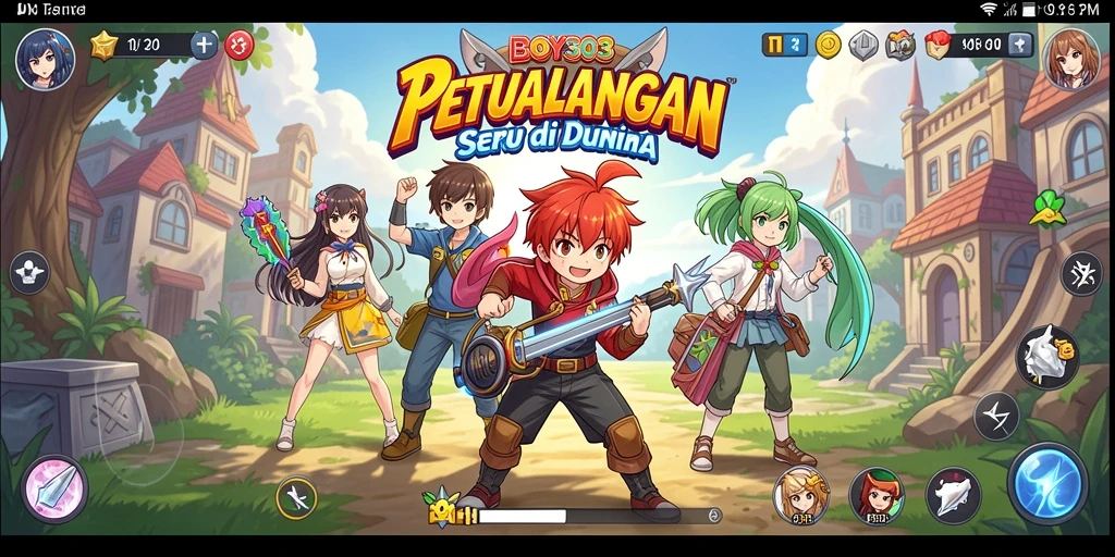 Screenshot utama BOY303 menampilkan aksi pertarungan karakter Anime.