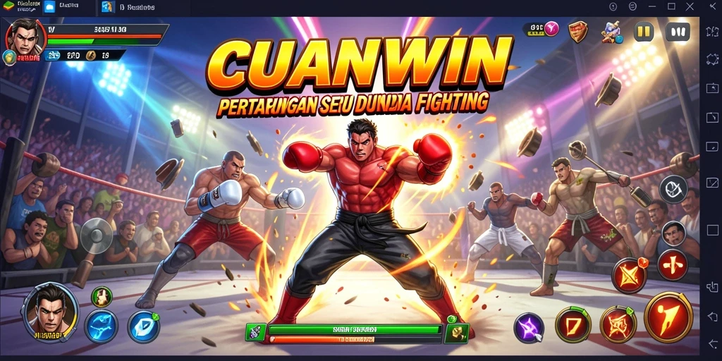 Screenshot CUANWIN menampilkan aksi pertarungan yang mendebarkan dan intens.