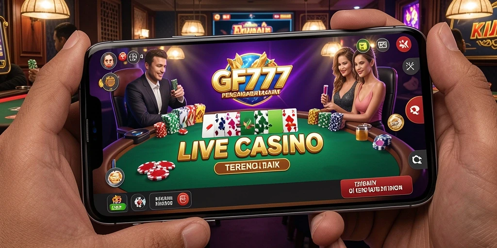 Tampilan gameplay Live Casino yang menegangkan di GF777.