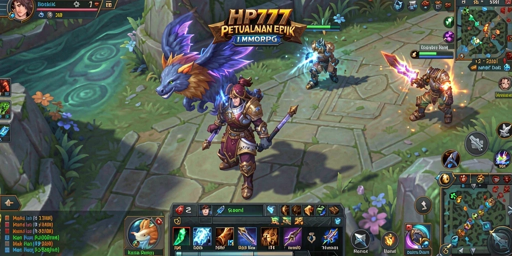 Tangkapan layar menampilkan aksi seru dalam pertarungan MMORPG.