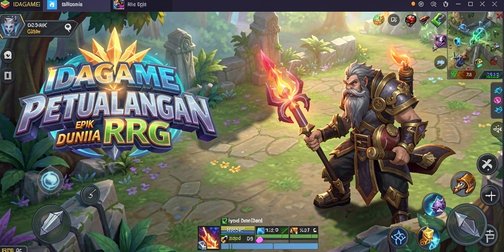 Menampilkan aksi seru di dunia RPG yang epik.