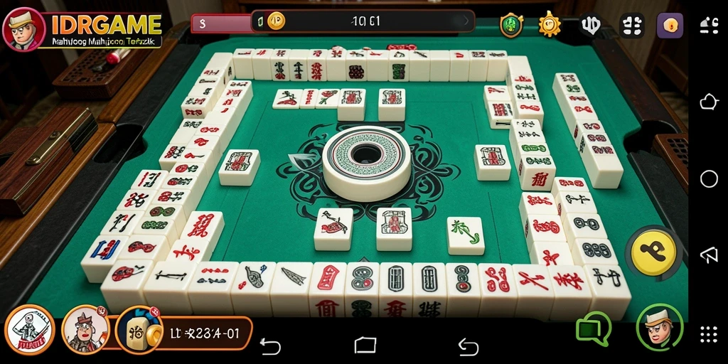 Tampilan gameplay Mahjong yang seru di IDRGAME.