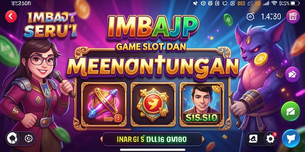 Tampilan gameplay IMBAJP yang menarik dan penuh warna.