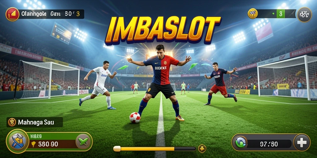 Screenshot gameplay IMBASLOT yang menggambarkan aksi seru di lapangan.