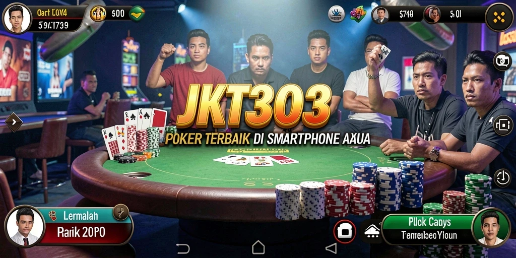 Tangkapan layar gameplay poker JKT303 yang menarik dan menampilkan suasana permainan.