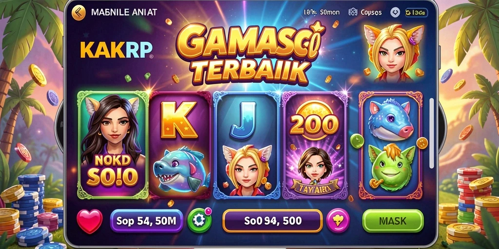 Tangkapan layar KAKRP menampilkan gameplay slot yang seru dan interaktif.