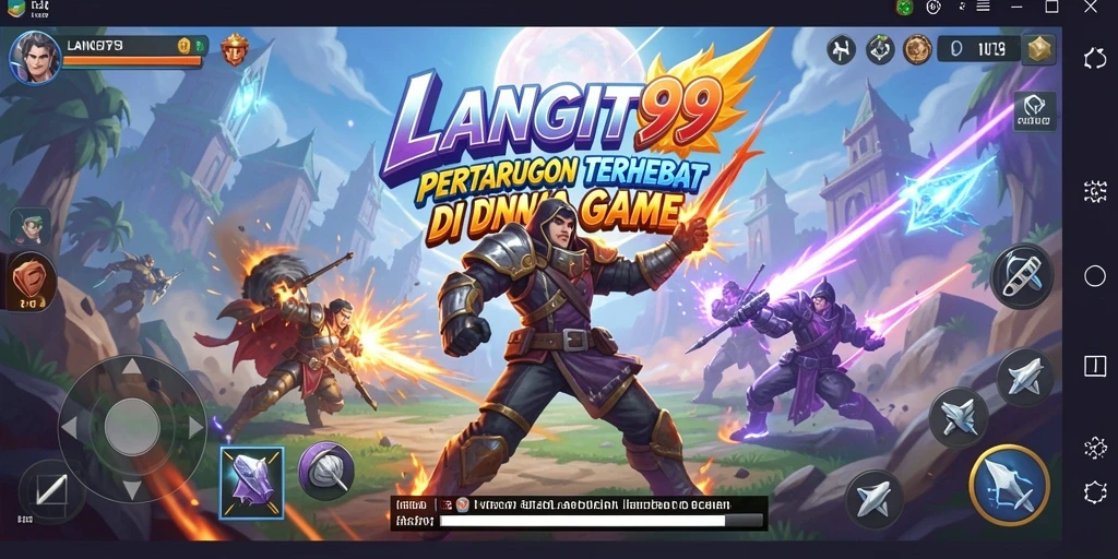 Tampilan seru pertarungan di LANGIT99 dengan karakter dan arena yang mengesankan.