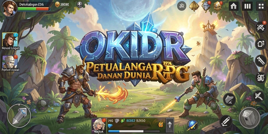 Tampilan gameplay RPG yang menawan dan penuh aksi.