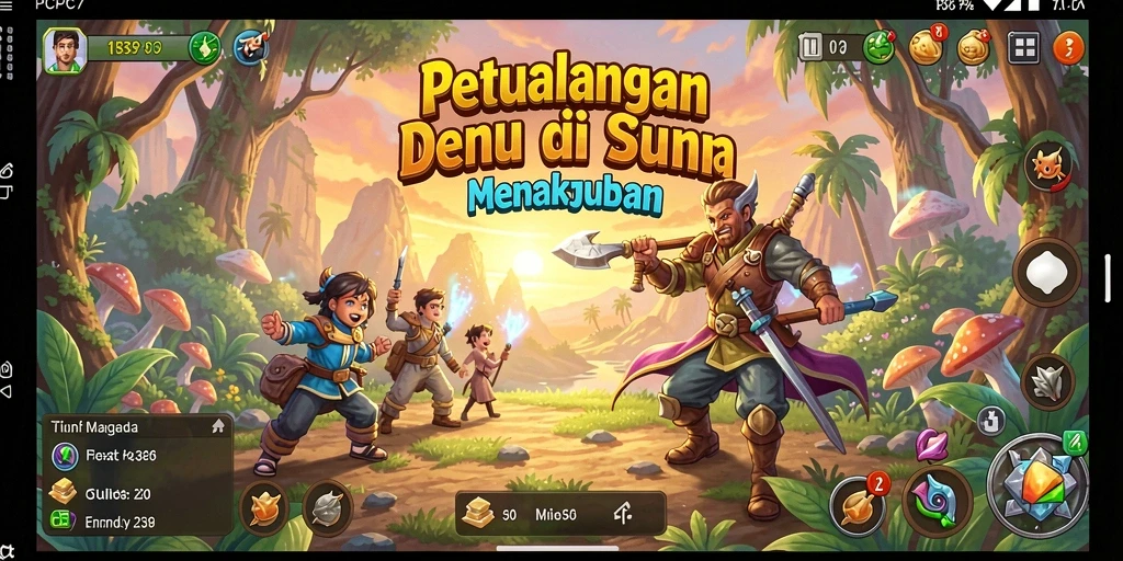 Screenshot utama PCPC7 menunjukkan gameplay petualangan yang mendebarkan.