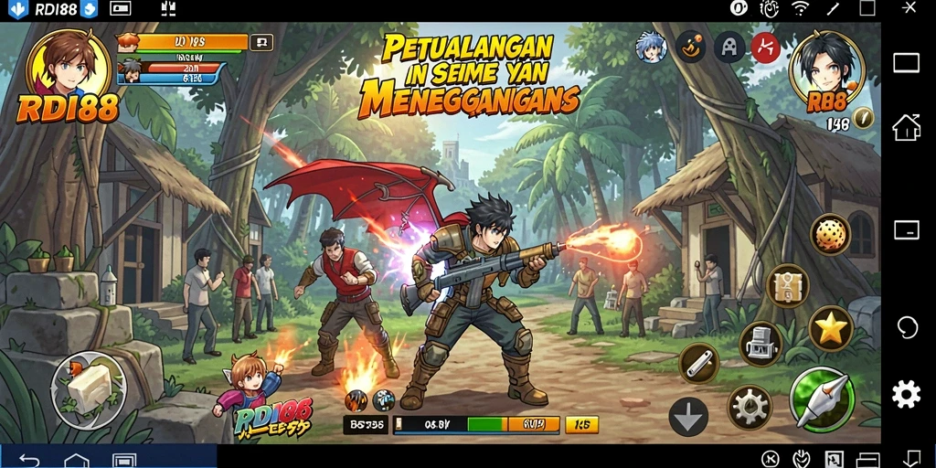 Tampilan aksi seru dari gameplay Anime di RDI88.