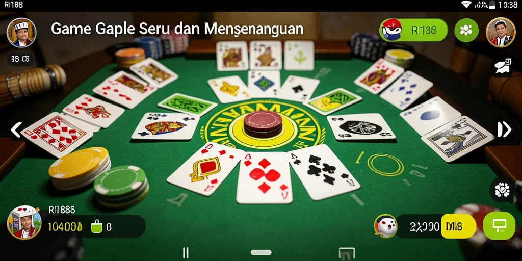 Tampilan gameplay Gaple yang seru dan menarik di RI188.