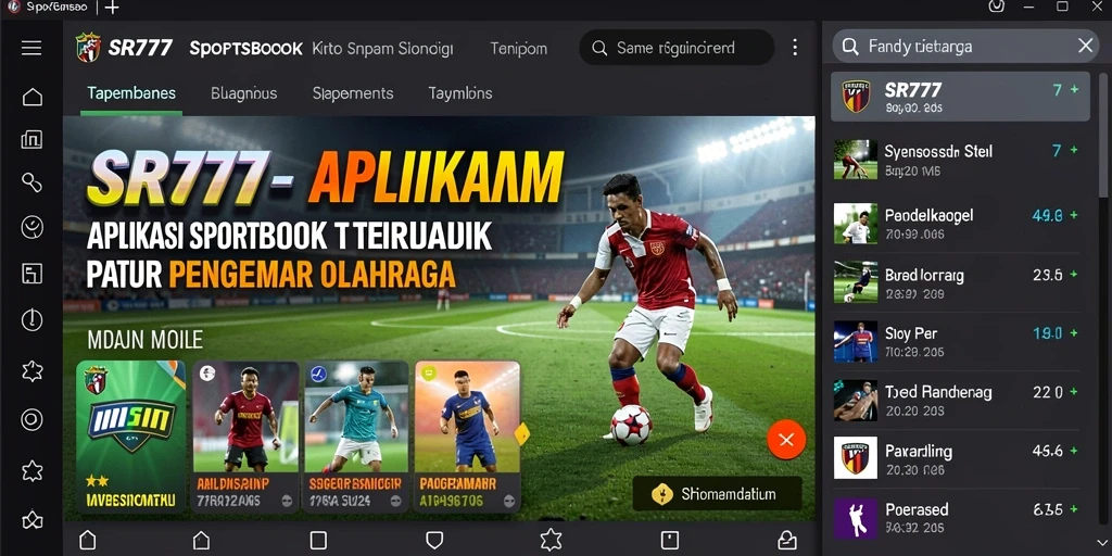 Tampilan gameplay taruhan olahraga yang interaktif dan menarik di SR777.