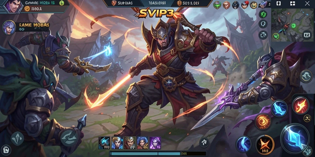 Tampilan gameplay mendebarkan di SVIP3 dengan pertempuran tim yang intens.