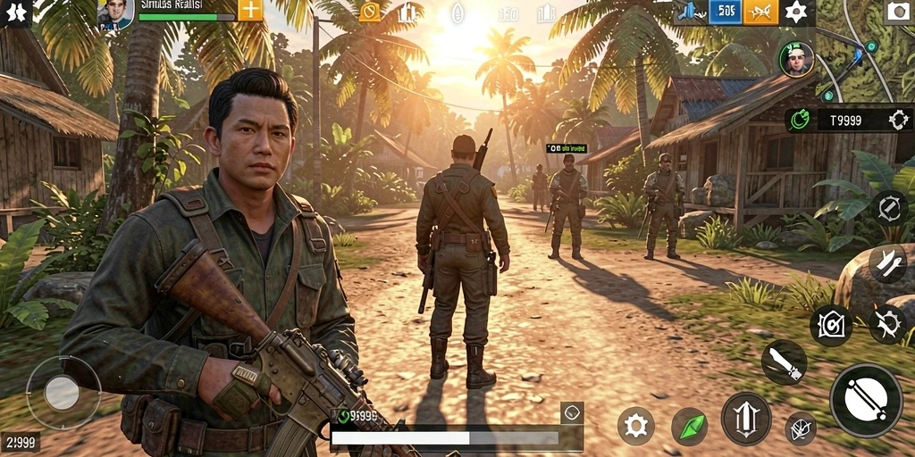 Tampilan gameplay T9999 yang menakjubkan dan interaktif dalam simulasi.