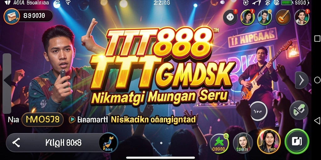 Screenshot gameplay TTT888 yang menampilkan tantangan musik seru.