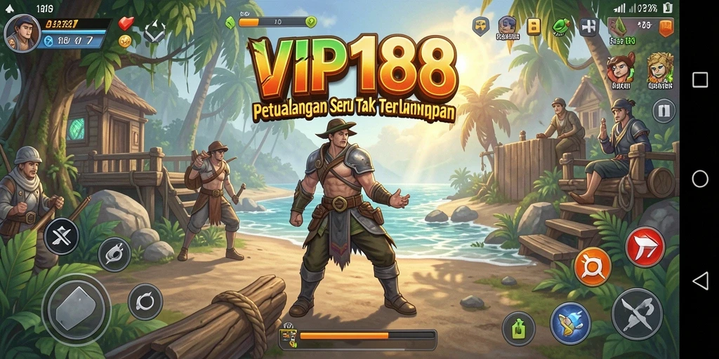 Screenshot menunjukkan gameplay petualangan yang mengesankan di VIP188.