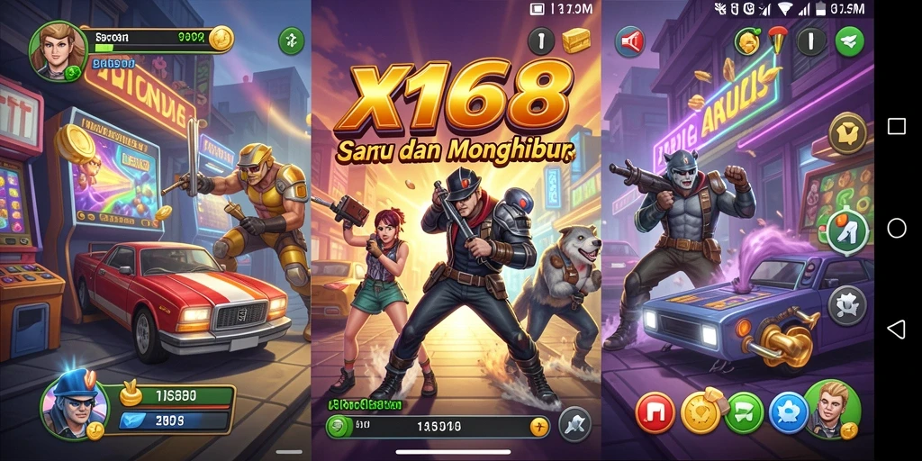 Tangkapan layar gameplay X168, aksi cepat dan keseruan Arcade.